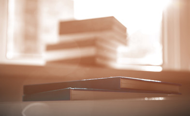 Wall Mural - Pile of books on windowsill