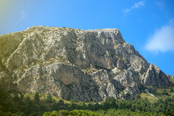 Wall Mural - Top view of the mountain on island.