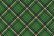 Green Check Plaid Tartan Seamless Pattern