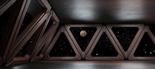 Wall Mural - Space environment  ready for comp of your characters 3D rendering