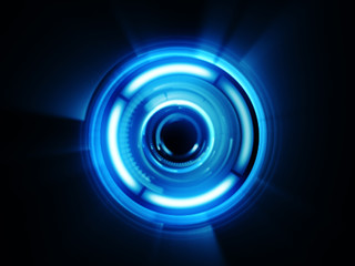 Wall Mural - digital cyber abstract blue