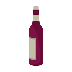 Poster - glass bottle wine liquor vector illustration eps 10