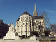 Saint Martin church and war memorial in Pau France