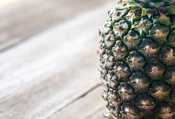 Sticker - Pineapple on the wooden background