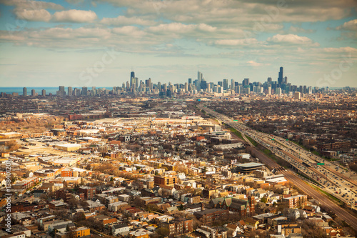Zdjęcie XXL Widok z lotu ptaka Chicago, Illinois