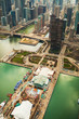 Aerial view of Navy Pier and Chicago, Illinois