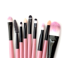 Sticker - Various makeup brushes isolated over white background