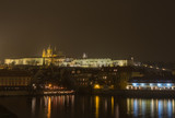 Fototapeta  - Prague is the capital of the Czech Republic. political and cultural center of Bohemia. Its historic center was included in the Unesco World Heritage. landscape at the castle in the night.