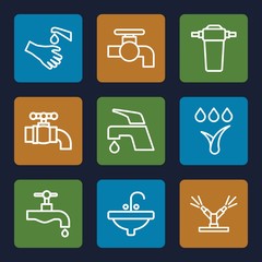 Sticker - Set of 9 tap outline icons