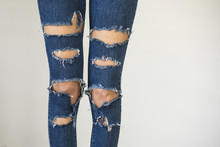 Woman In Ripped Jeans Free Stock Photo - Public Domain Pictures