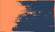 Grunge Texture Background. Abstract Orange Dark Blue Old Rough Retro Design.