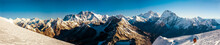 Panorama Of Roof Of The World Everest And Other Highest Peak