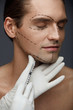 Handsome Male With Face Lines Getting Facial Beauty Injections