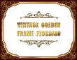Gold photo frames with corner thailand line floral for picture, Vector frame design decoration pattern style. wood frame border design is patterned Thai style design
