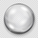 Fototapeta  - Transparent gray sphere with shadow