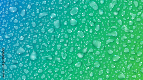 Fototapeta na wymiar Turquoise background of water drops