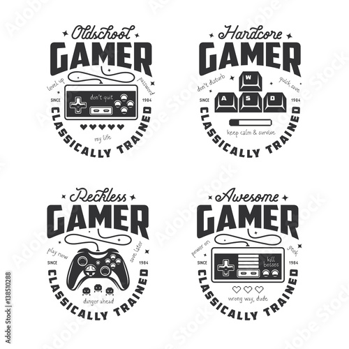 Fotografía Retro video games related t-shirt design