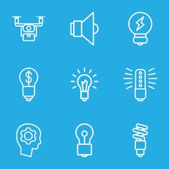 Poster - Set of 9 innovation outline icons