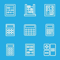 Wall Mural - Set of 9 accounting outline icons