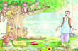 © editonepankaj16 - Cap seller and the monkeys