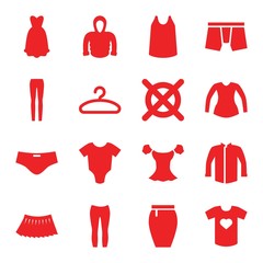 Sticker - Set of 16 clothes filled icons