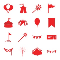 Canvas Print - Set of 16 festival filled icons