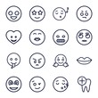 © HN Works - Set of 16 smile outline icons
