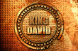 king david, 3D rendering, metal text