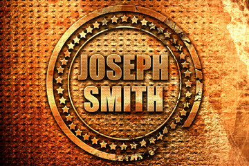 joseph smith, 3D rendering, metal text