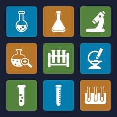 Poster - Set of 9 scientific filled icons