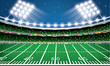 American Football Stadium. Arena. Vector Illustration.