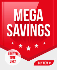 Mega Savings Limited Time Ribbon