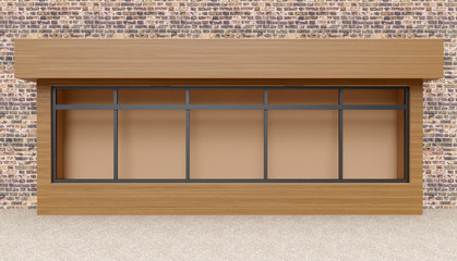 Wall Mural - showcase street store. 3d rendering