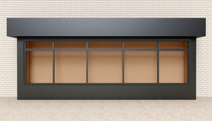 Wall Mural - showcase street store. 3d rendering