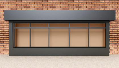 Wall Mural - showcase street store. 3d rendering