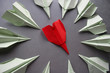 © dyageleva - Business leadership concept/Flying paper planes 8