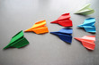 © dyageleva - Business leadership concept/Flying paper planes 8