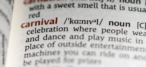 Close Up Of English Dictionary Page With Definition Of The Word Carnival Stock Photo Adobe Stock Close Up Of English Dictionary Page With Definition Of The Word Carnival Stock Photo Adobe Stock