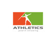 Athlete javelin-throwing silhouette Logo vector Sport Athletics