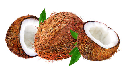 Coconuts isolated on white