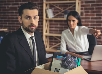 Wall Mural - Businessman getting fired