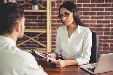 Wall Mural - At the job interview