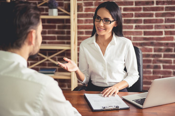 Wall Mural - At the job interview