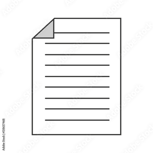 monochrome silhouette with paper sheet vector illustration Buy this