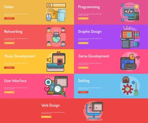 Web and Development Conceptual Banner Design