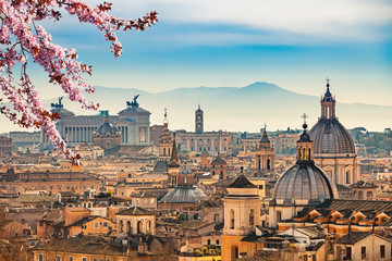Fototapete - View of Rome from Castel Sant'Angelo