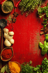 Wall Mural - Herbs and spices