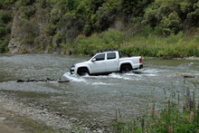 Offroad Car Driving Through River