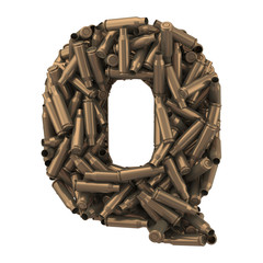 Wall Mural - Bullet shell font.