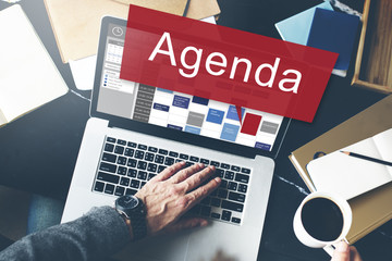 Wall Mural - agenda apppointment goals information list plan concept
